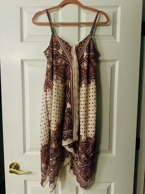 As U Wish Handkerchief Hem Paisley Dress